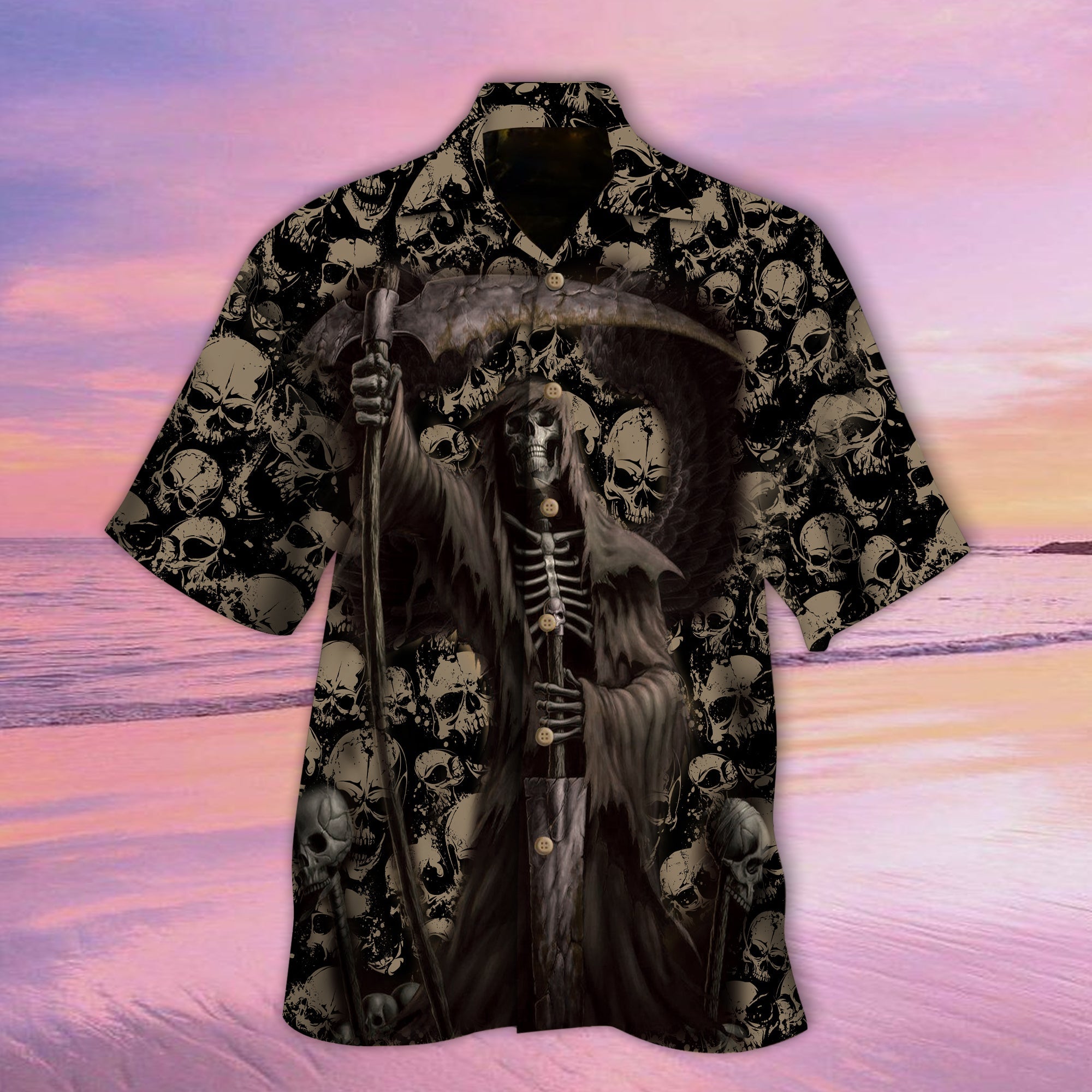 Skull And Scythe Of Death Hawaii Lover Hawaii Shirt For Men Women Ha97477