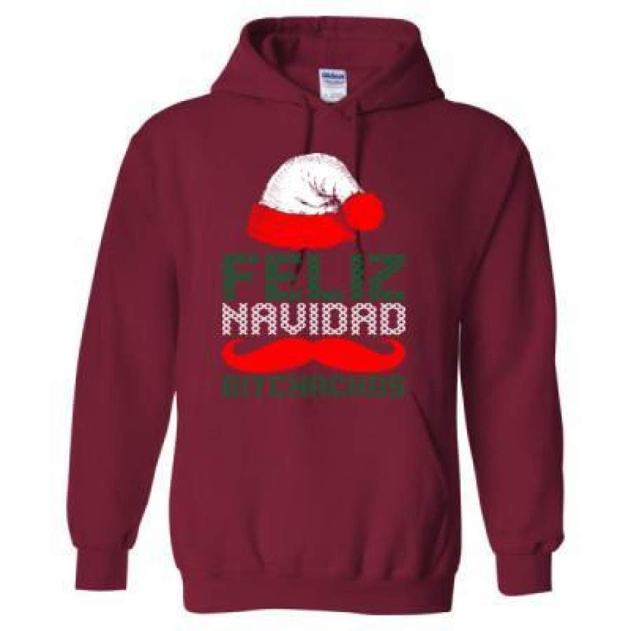 AGR Feliz Navidad Bitchachos Christmas Ugly Sweater – Heavy Blend™ Hooded Sweatshirt