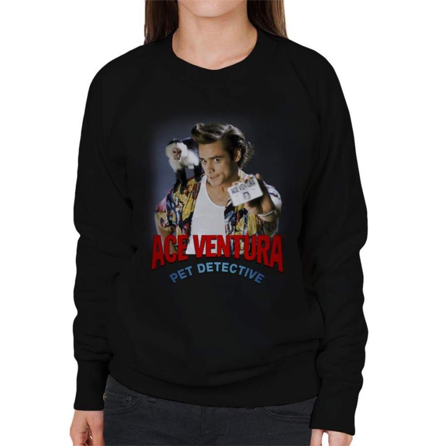 Ace Ventura Pet Detective Monkey And ID Card Women’s Sweatshirt