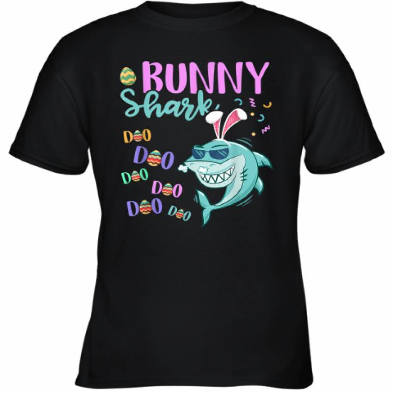 Bunny Shark Shirt Easter Shark Shirts Gifts Kids Boys Girls T Shirt