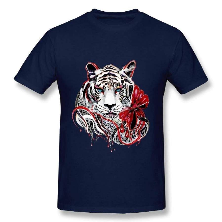 Tiger Animal Crew Mens Short Sleeve T-Shirts