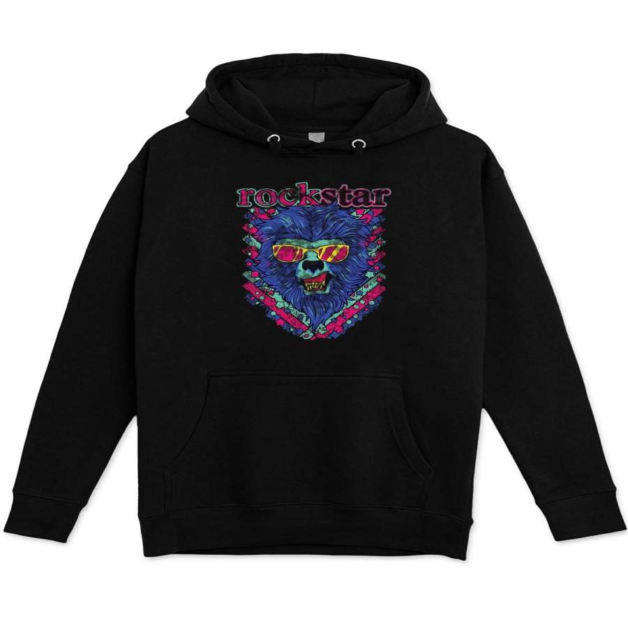 Rockstar Lion New Men’S Sweater Fashion Casual Pullover Creative Art Long Sleeve Printed Sports Hoodie  132