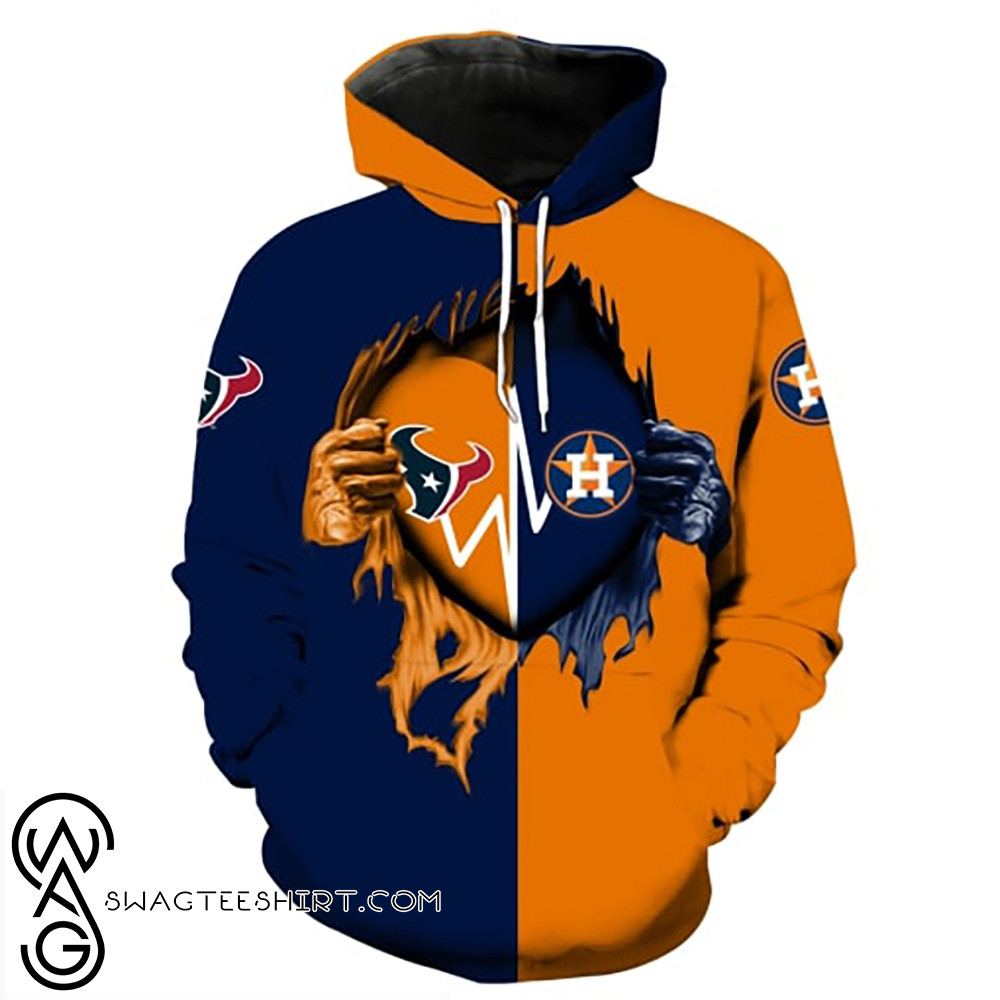 Houston Astros And Houston Texans    72 Unisex 3D Hoodie Gift For Fans