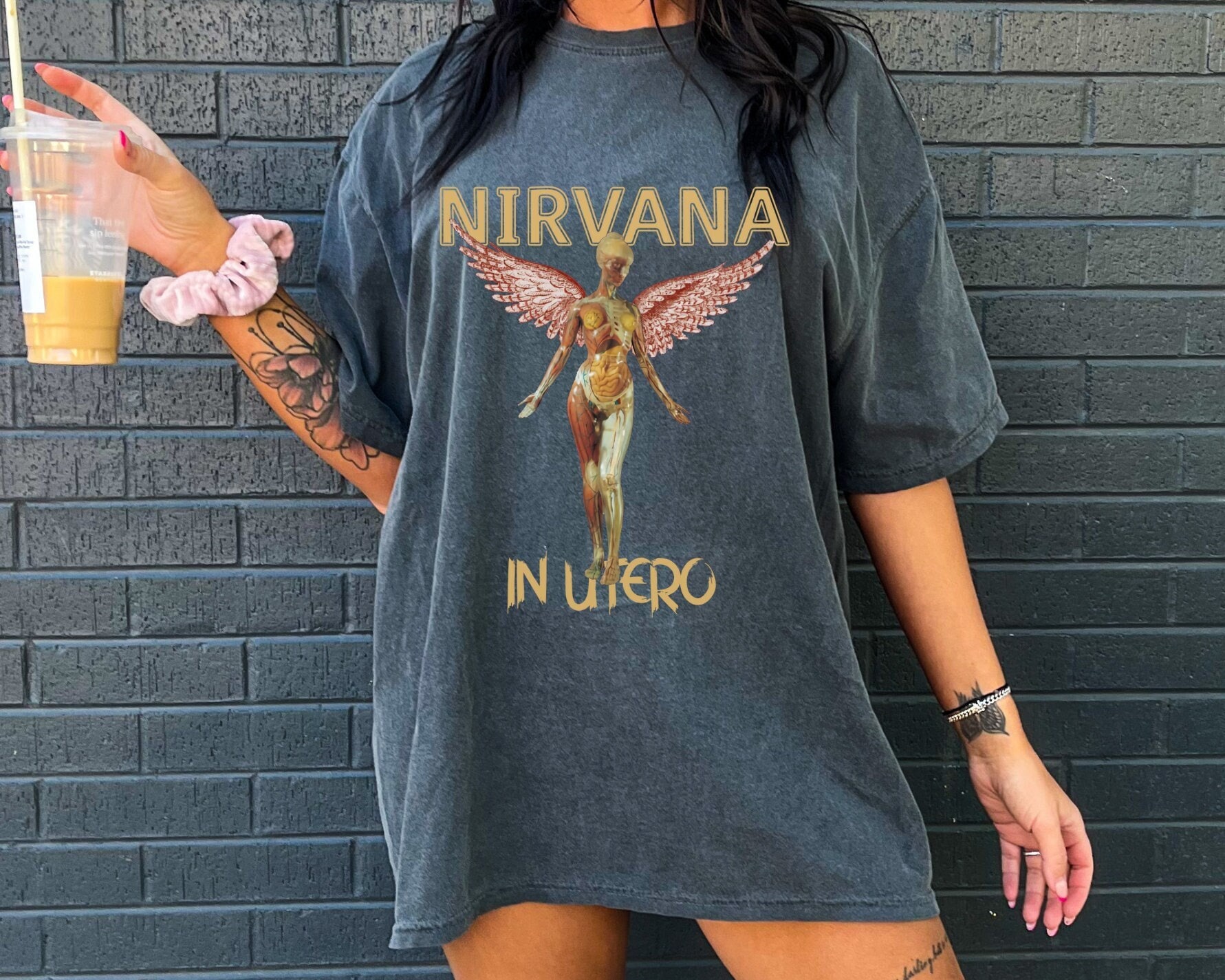 Nirvana Shirt, Nirvana, Grunge, Nirvana TShirt, Nirvana Tee, Nirvana In Utero, Nirvana 90s Shirt, Vintage Style Nirvana Shirt, Vintage