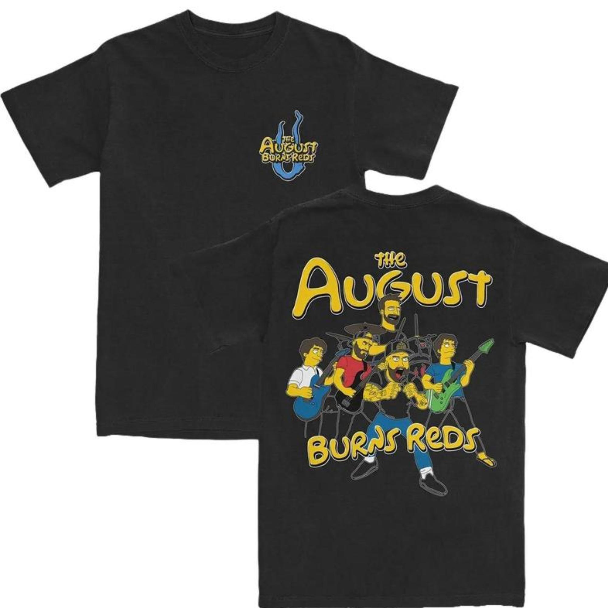 Stay Loud And Proud With The August Burns Red Band Tee Bold Cartoon Graphics, Tour Style, And A Must-Have Collectible For Rock Fans Who Live And Breathe Music And Streetwear!