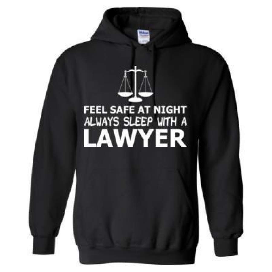 AGR Feel Safe At Night Always Sleep With A Lawyer – Heavy Blend™ Hooded Sweatshirt