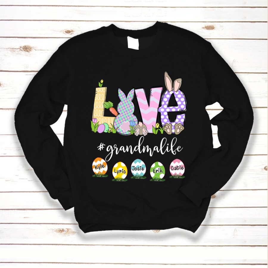 Personalized Love Grandma Easter Art Sweatshirt