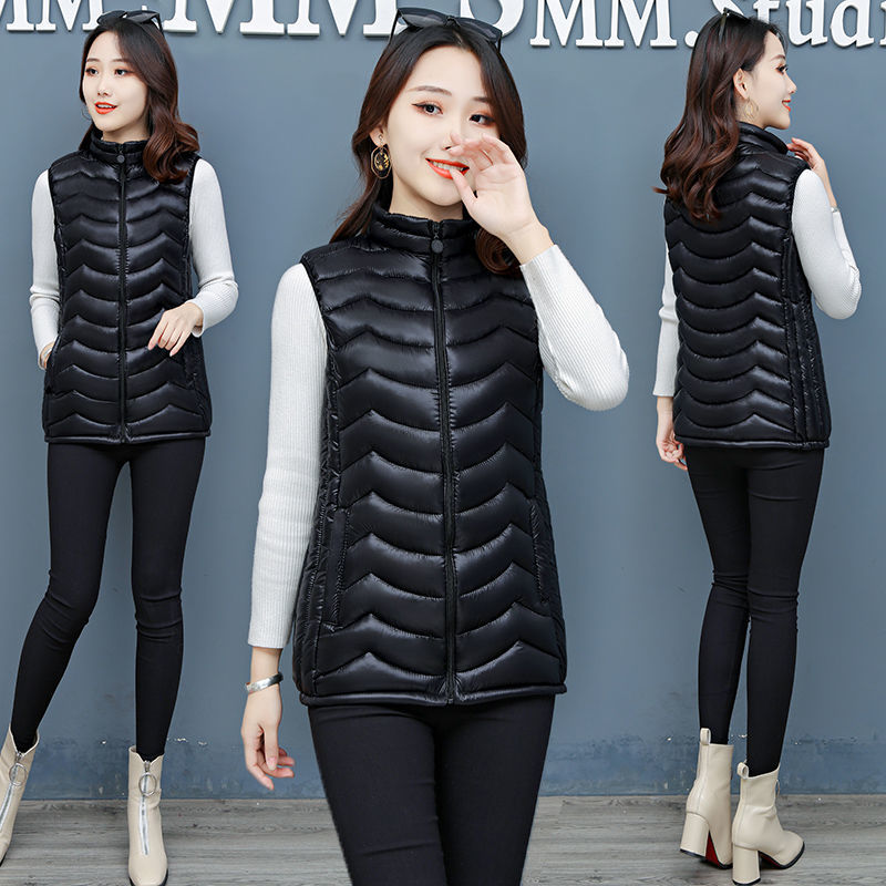 Woman Jacket Vest down Cotton Vest Women’s Light Cotton Vest Coat Spring Autumn and Winter off-Season Chaleco Mujer alx