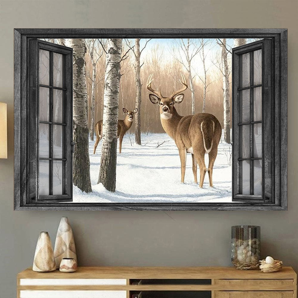 Blacktail Deer 3D Wall Art Home Decor Snow Hunting Lover Da0406-Tnt