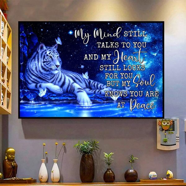 Tiger My Soul Knows You Are At Peace Poster Horizontal Poster