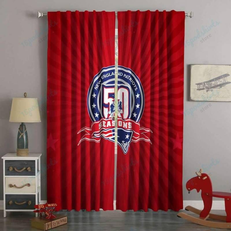 3D Printed New England Patriots Style Custom Living Room Curtains