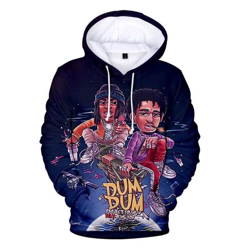 American Rapper King Von Print Hoodie Sweater Pullover – Vivan store
