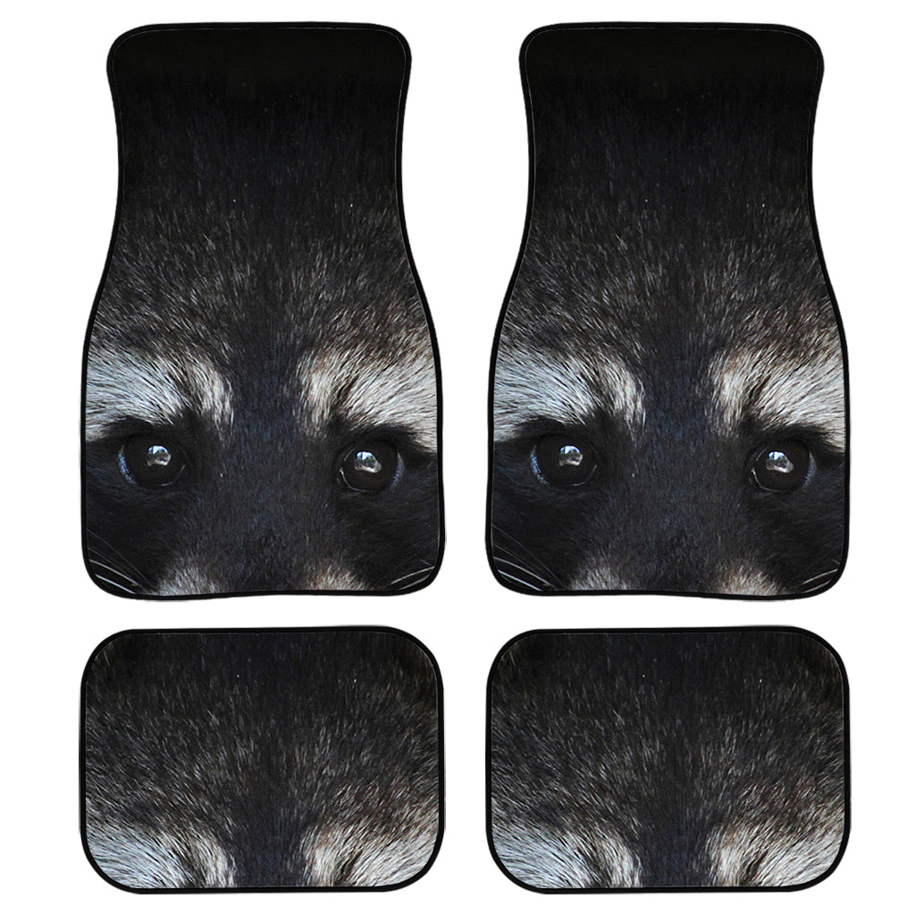 Raccoon Portrait Print Front And Back Car Floor Mats, Front Car Mat