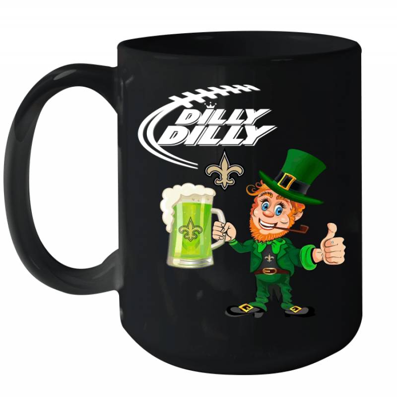 New Orleans Saints Dilly Dilly Saint Patrick Day Ceramic Mug 15oz