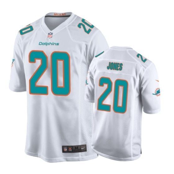 Dolphins Reshad Jones Game White Mens Jersey