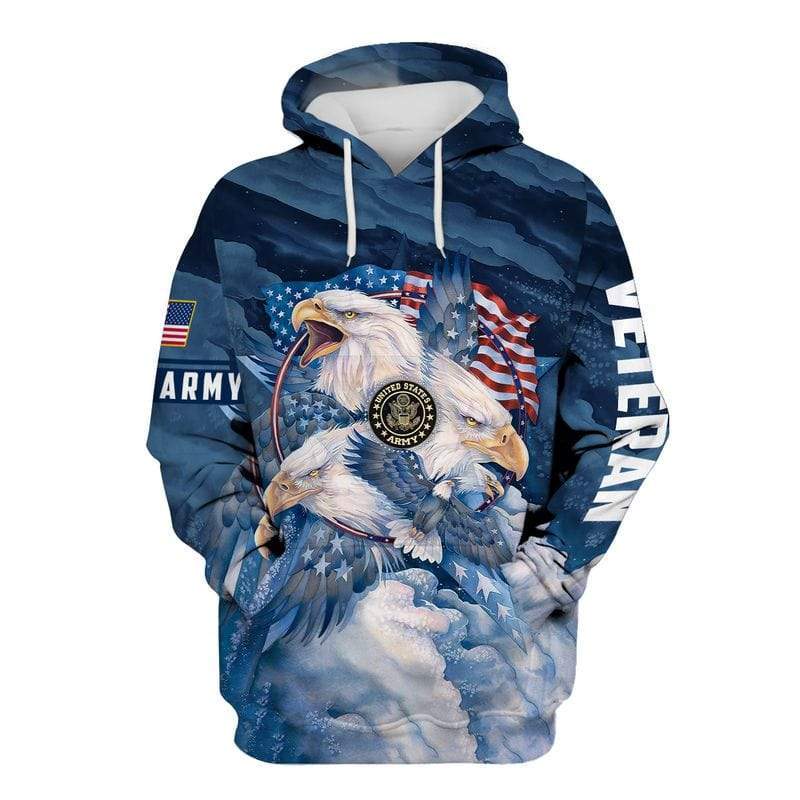 Military and Veterans Eagle Hoodie 3D #V