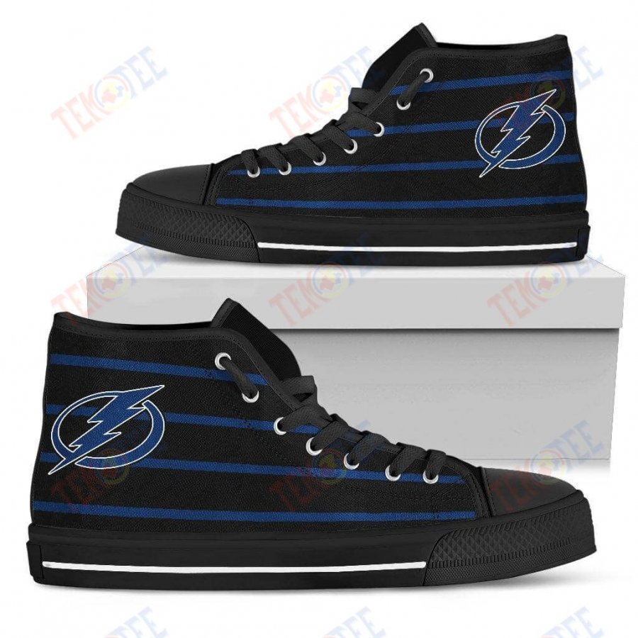 Mens Womens Tampa Bay Lightning High Top Shoes Edge Straight Perfect Circle Shoes TMT613