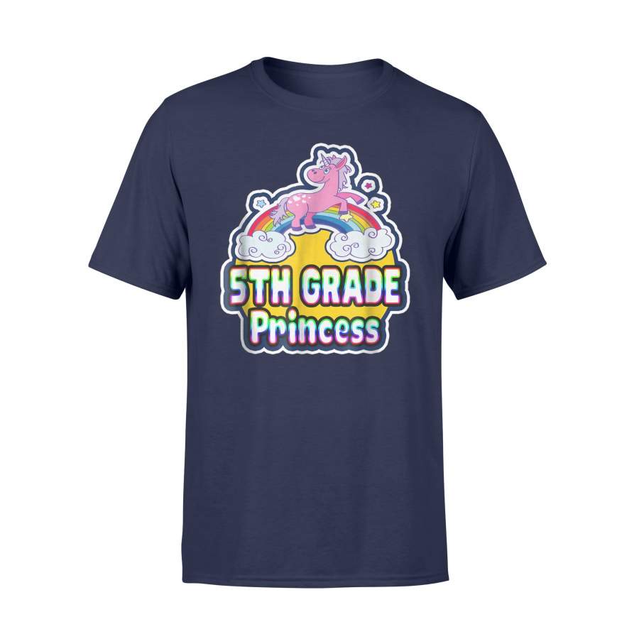 5th Grade Princess Rainbow Unicorn School Class T Shirt