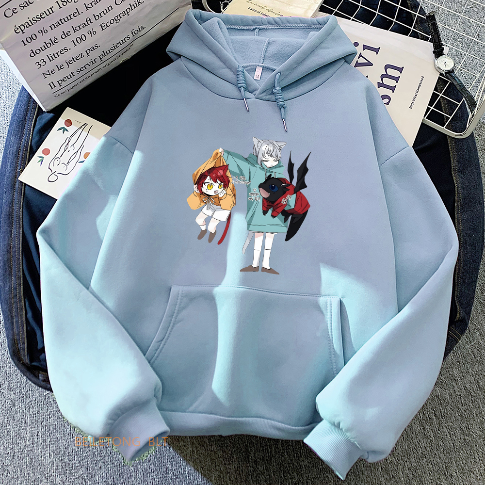 Trash of The Counts Family Manga Print Hoodies Women Casual Cartoon Graphic Sweatshirt Long Sleeve Winter Fleece Pullovers Girls alx