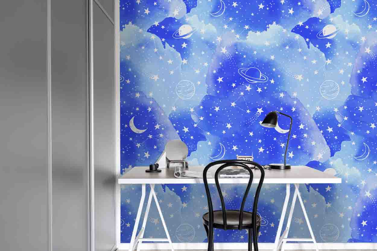 3D Nebula Universe Planet Star Wall Mural Wallpaper 103