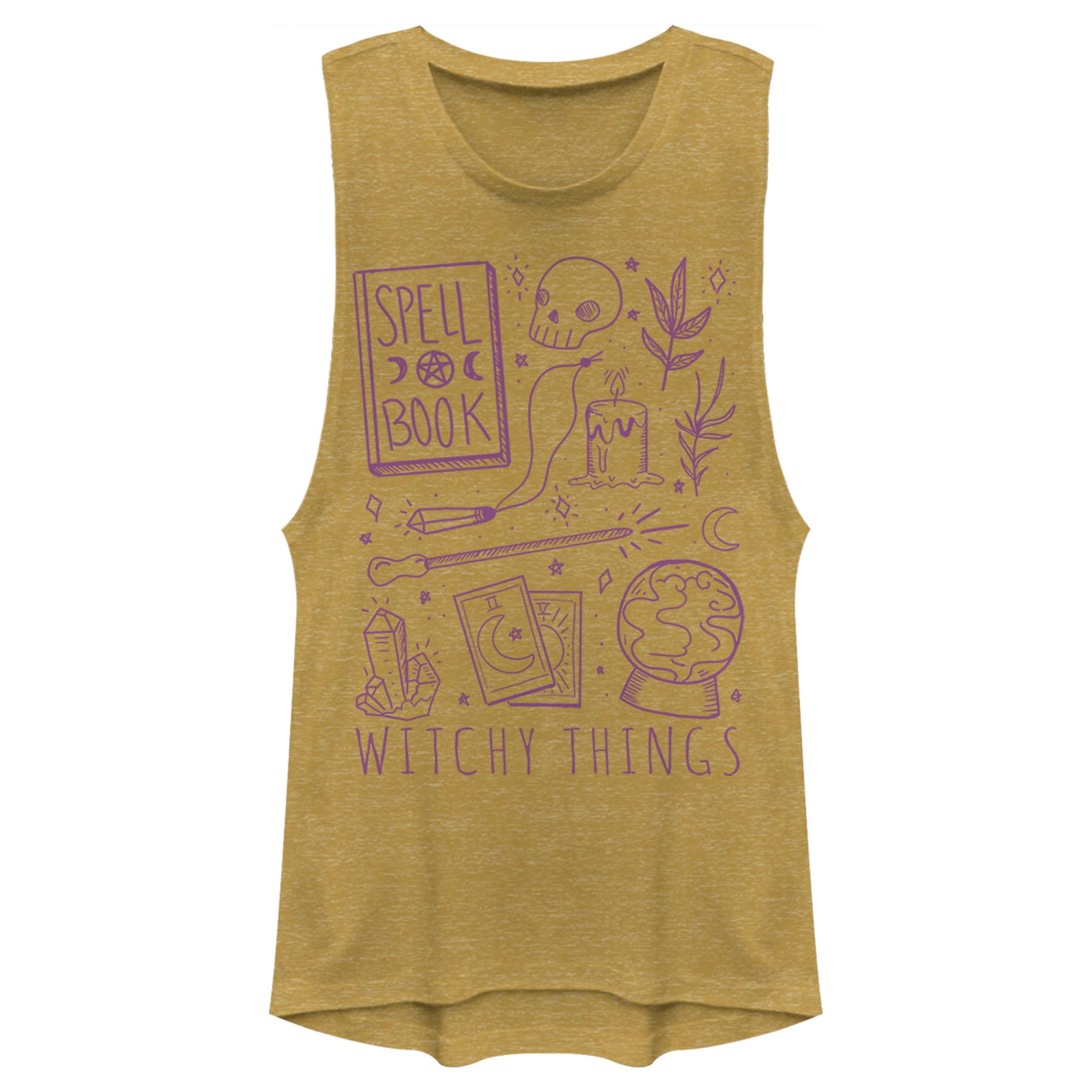 Lost Gods Junior’S Halloween Witchy Things  Festival Muscle Tee