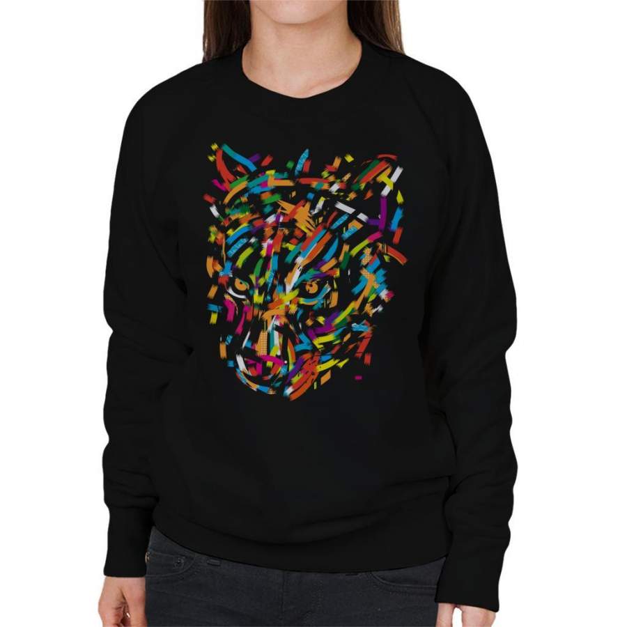 Colourful Leopard Smudges Women’s Sweatshirt