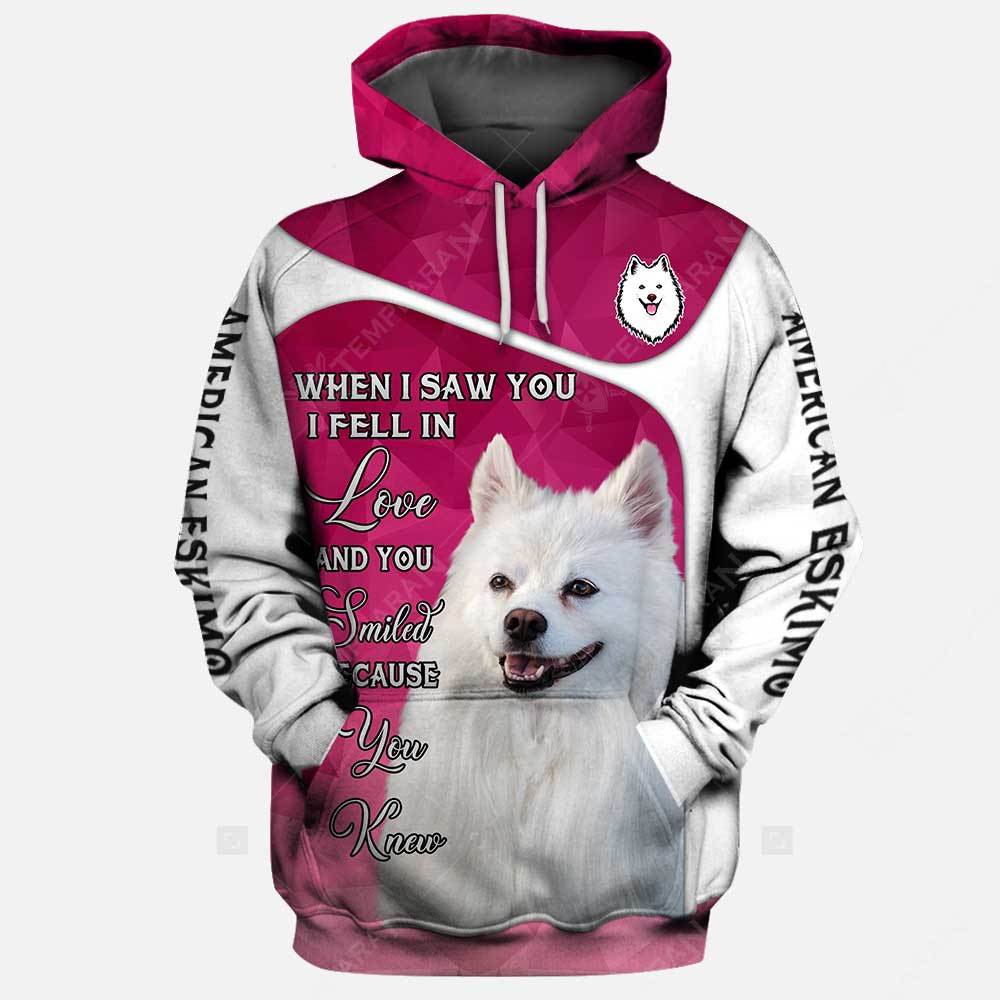 American Eskimo When I Saw You 3D Full Printing Hoodie And Unisex Tee