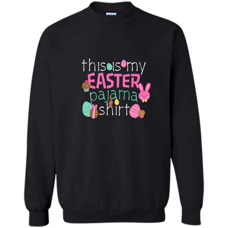 Easter Bunny Cute Pajama T-Shirt PJ Top Girls Sleep Gift Printed Crewneck Pullover Sweatshirt 8 oz