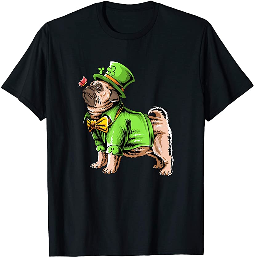 Cool Funny Sarcastic St. Patrick’s Day leprechaun Lucky Dog T-Shirt