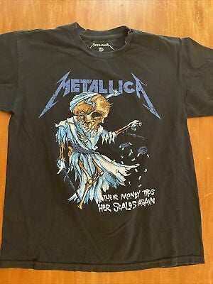 Vtg Metallica X Pushead Shirt Their Money Tips Her Scales Again  L 6821