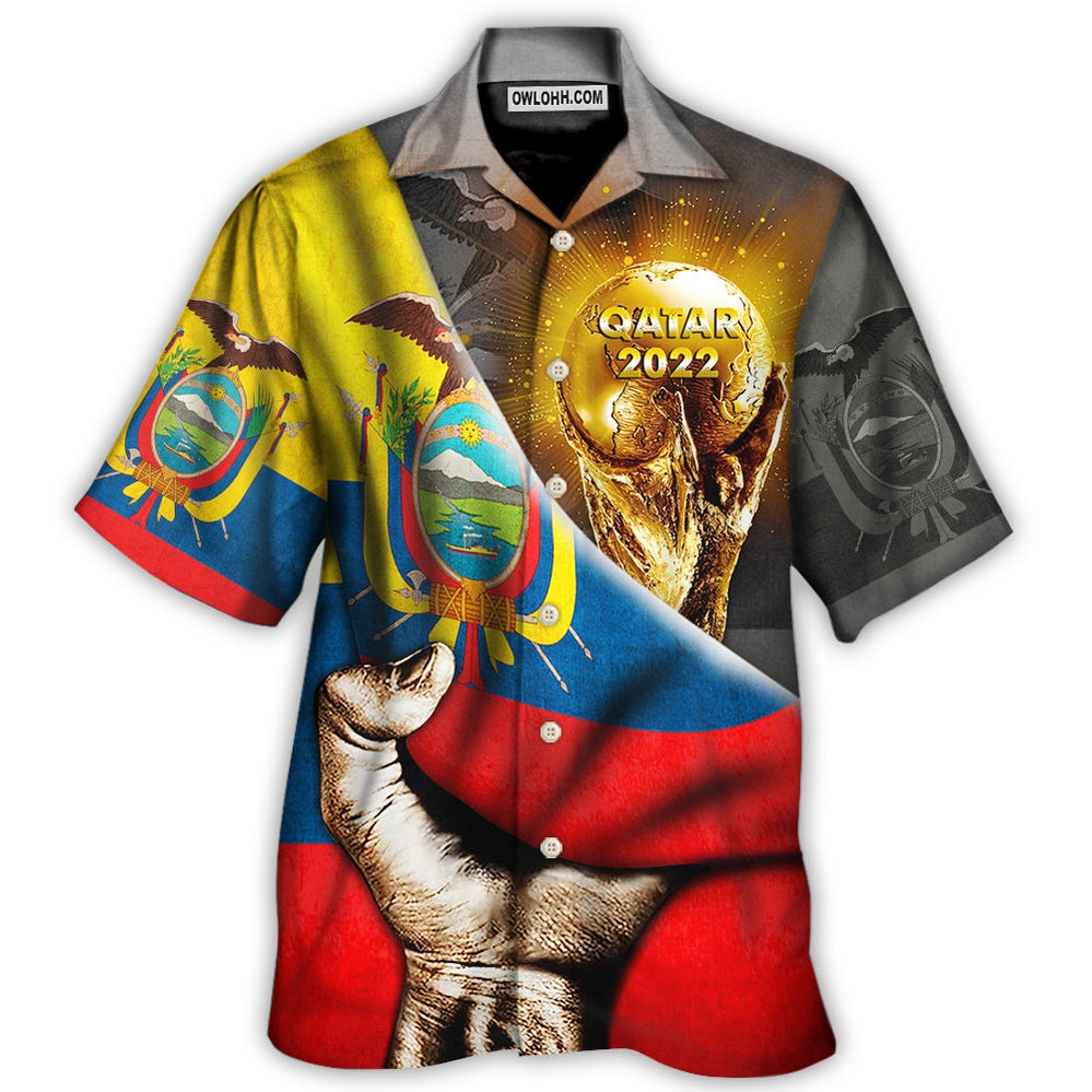 World Cup Qatar 2022 Ecuador Will Be The Champion – Hawaiian Shirt  – Owl Ohh