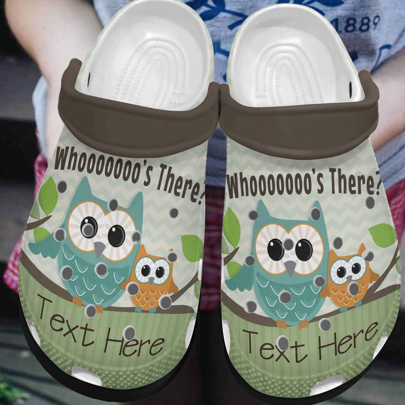 Owl Personalized Clog, Custom Name, Text, Color, Number Fashion Style For Women, Men, Kid, Print 3D Personalzied Who Is There