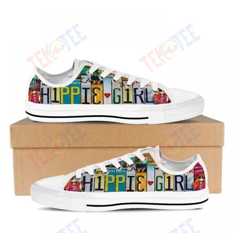 Mens Womens Hippie Girl Low Top Shoes Custom Print Footwear Converse Sneakers TMT603