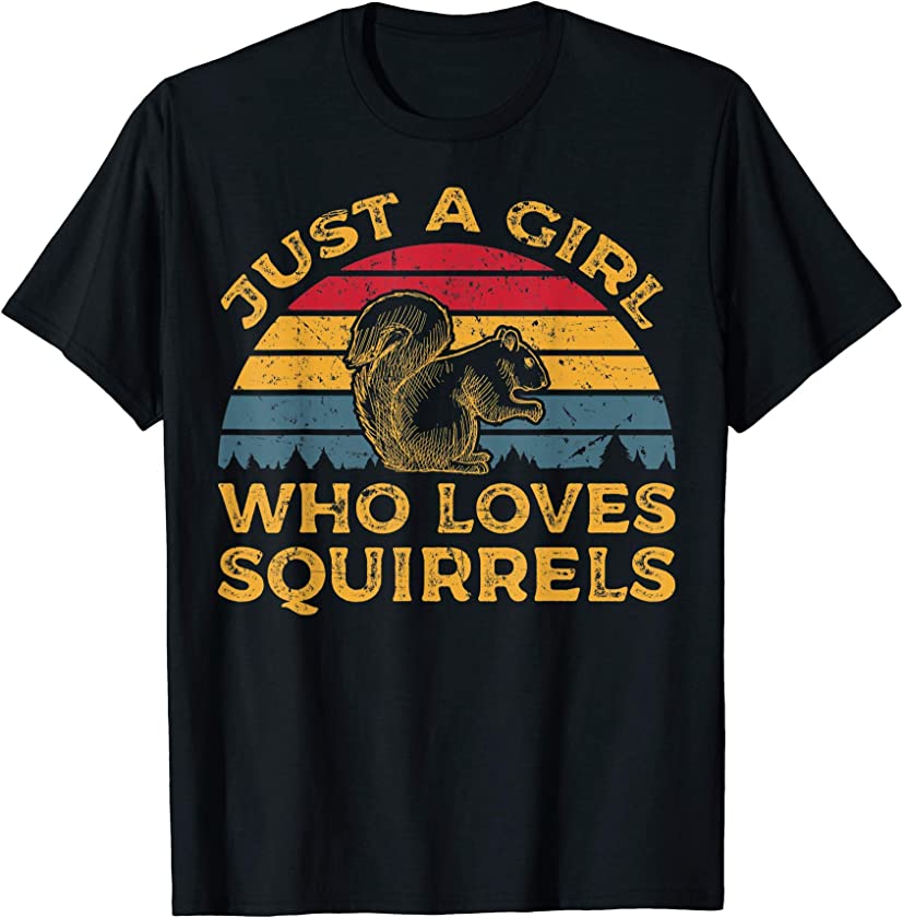 Vintage Just a Girl Who Loves Squirrels T-Shirt