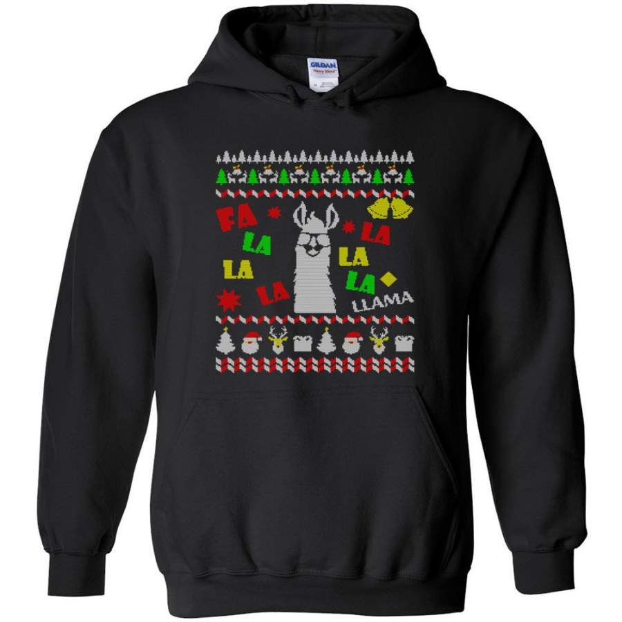 Funny Llama Ugly Christmas Sweater Llama Christmas Gift Hoodie Llama Xmas Sweatshirt Hoodie