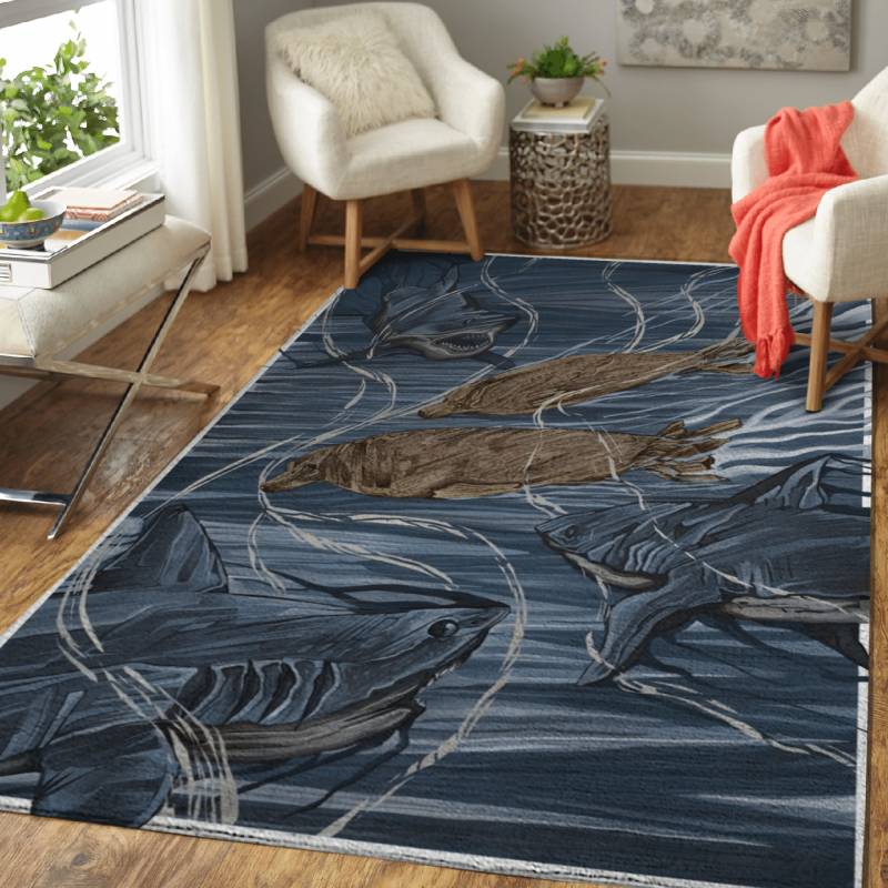 Sharks and Seals – Animals Area Rug Carpet