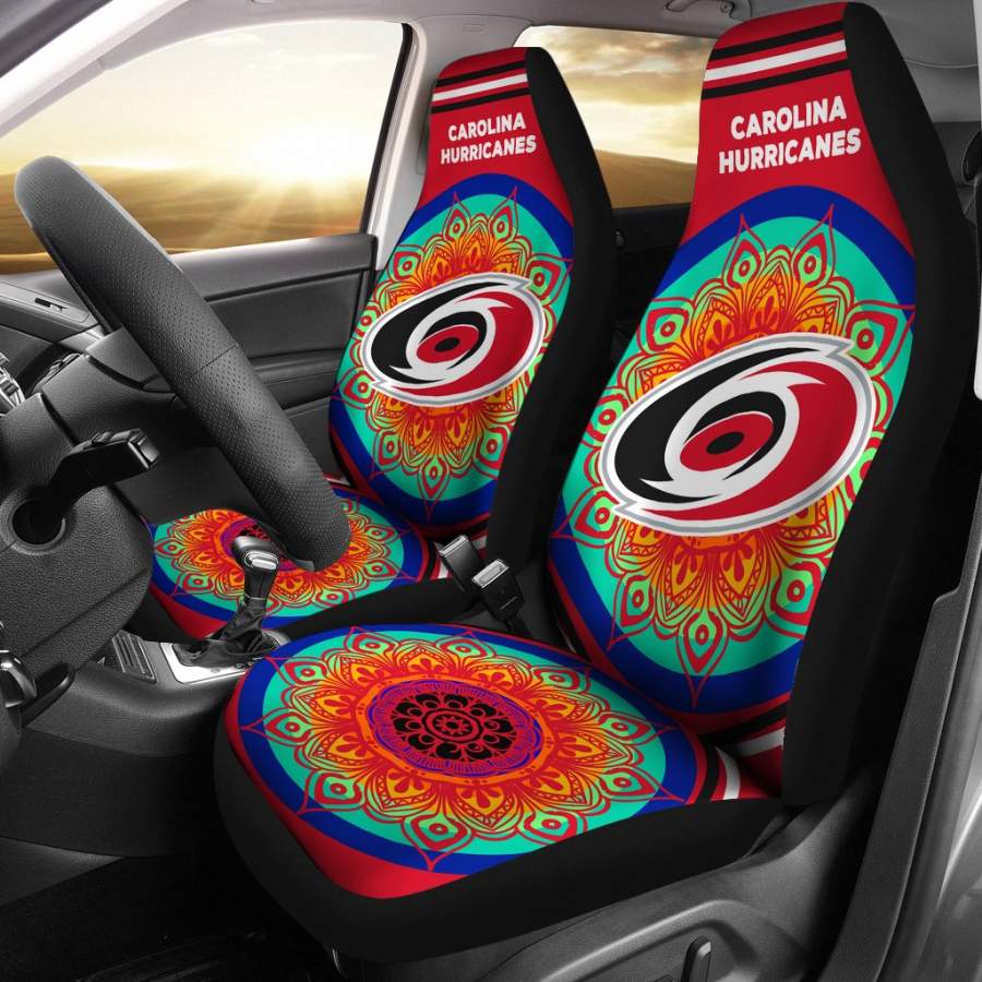 Magical And Vibrant Carolina Hurricanes Car Seat Covers