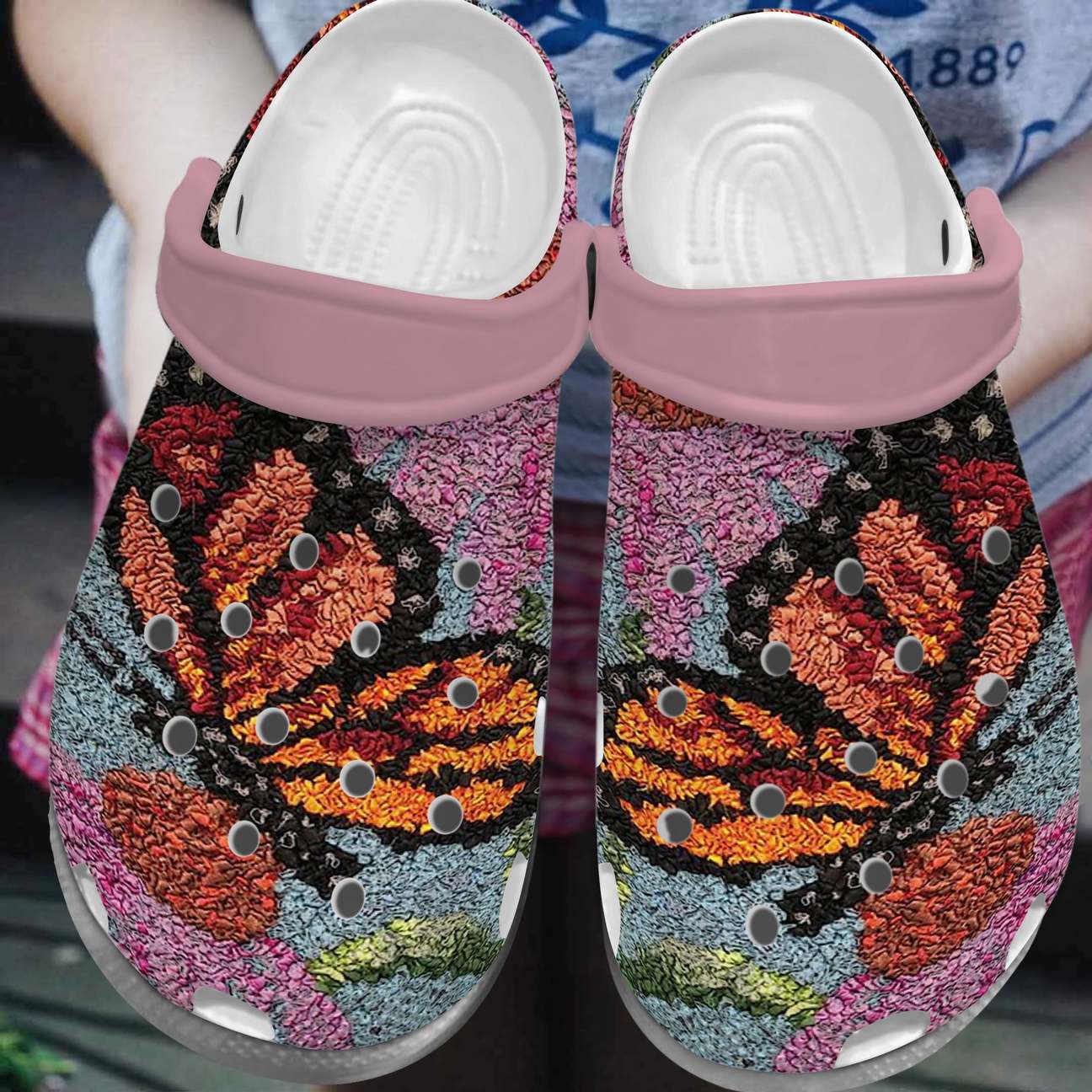 Butterfly Personalized Clog, Custom Name, Text, Color, Number Fashion Style For Women, Men, Kid, Print 3D Lucky Butterfly