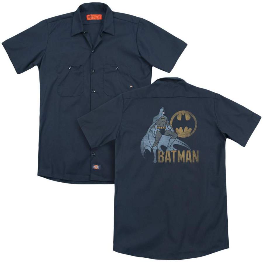 Batman – Knight Watch (Back Print) Adult Work Shirt