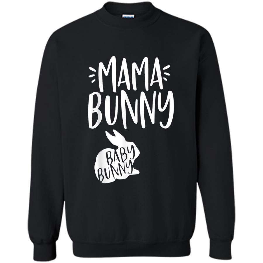 Mama Bunny Baby Bunny Gift For Kids Woman  Printed Crewneck Pullover Sweatshirt