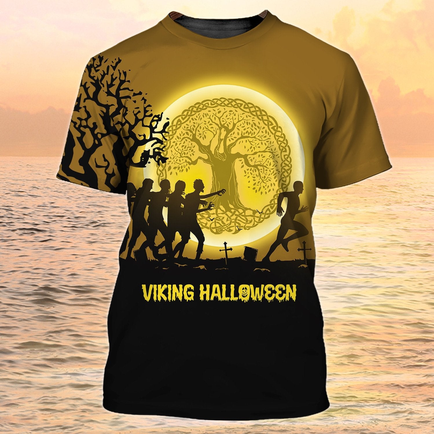 Viking Halloween Pattern Sublimation On Shirt 3D Halloween Shirt For Viking Lover