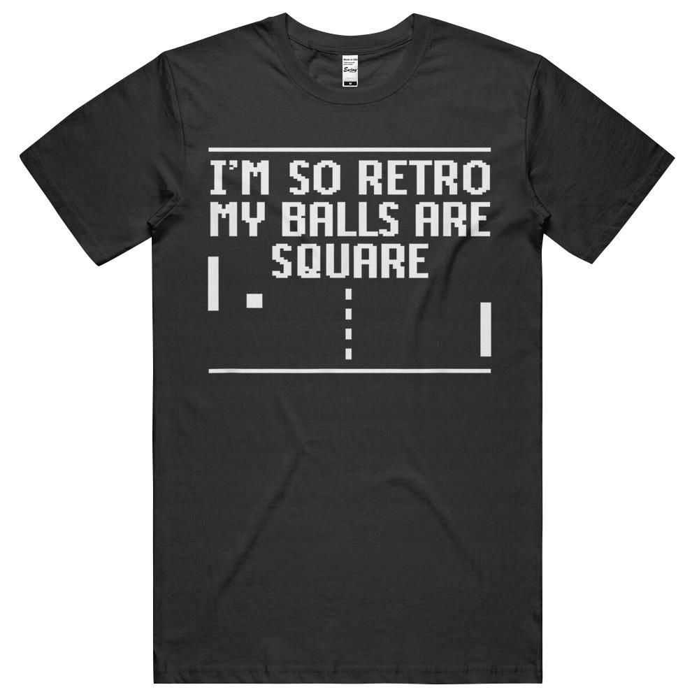 Vintage I’m So Retro My Balls Are Square Gamer T-Shirt, Hoodie, Long Sleeve Tee