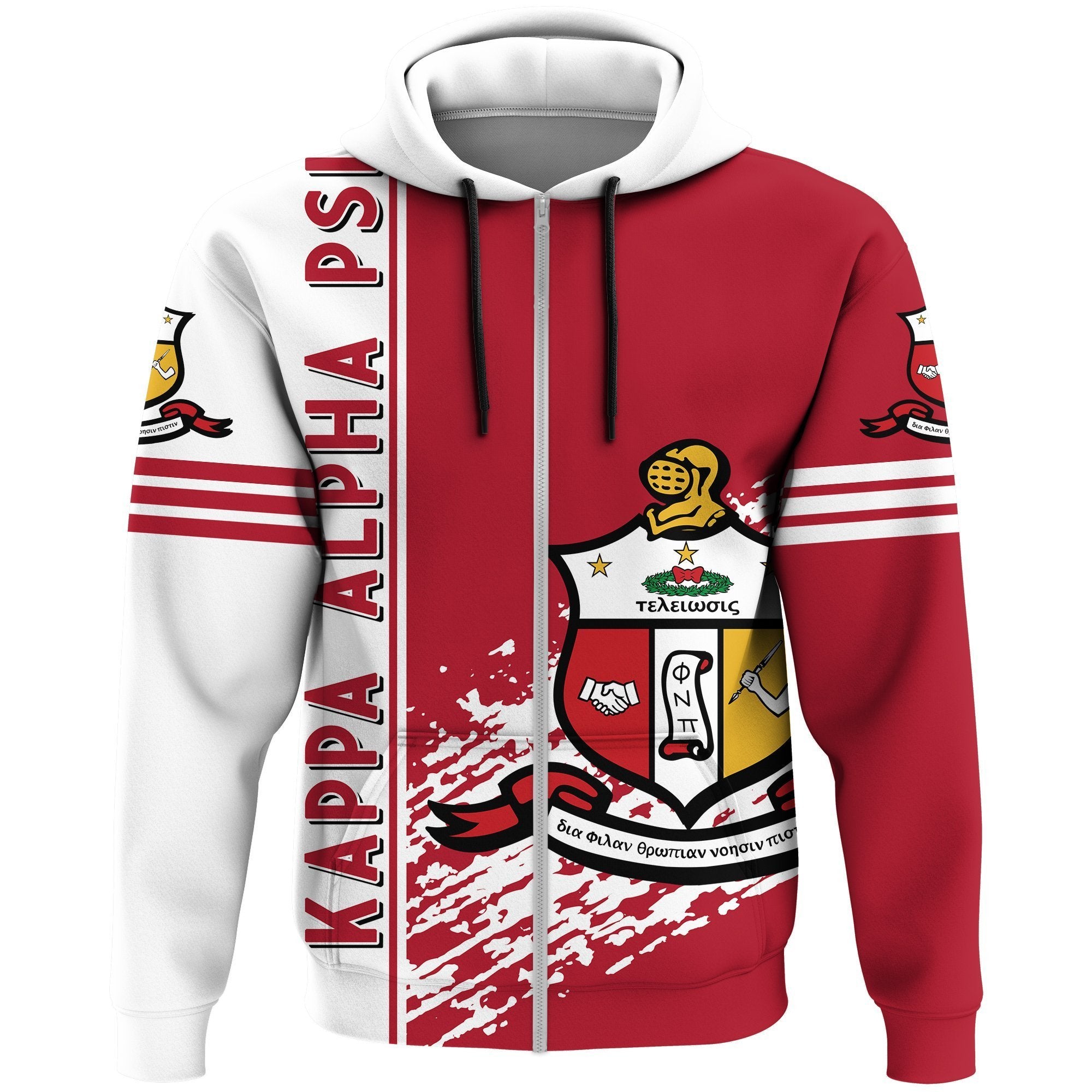 Greek Life Hoodie – Kappa Alpha Psi Zip Hoodie Quarter Style