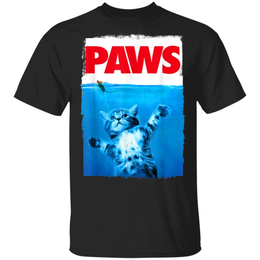 Paws Cat and Mouse Top, Cute Funny Cat Lover Parody Top T-Shirt