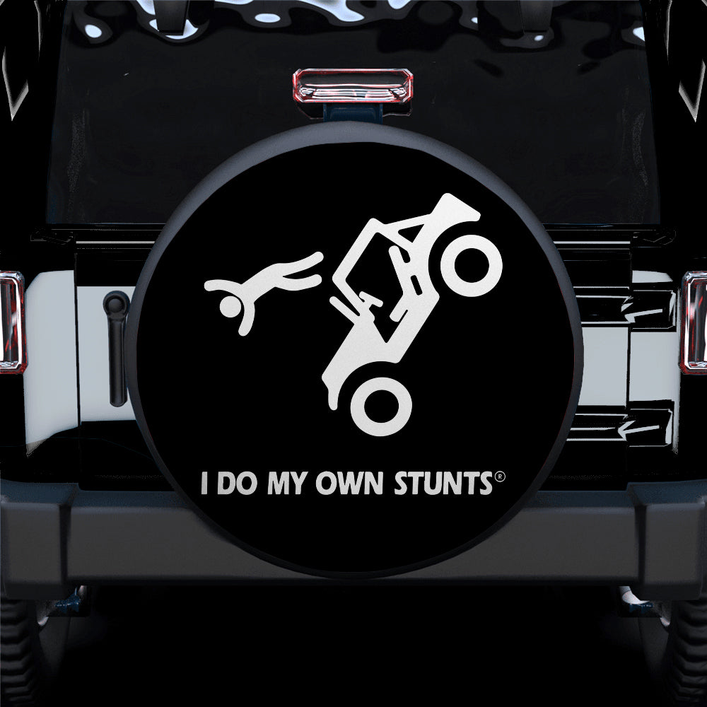 Jeep My Own Stunts Square Car Spare Tire Covers Gift For Campers