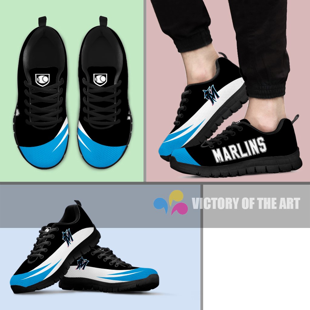 Special Gift Logo Miami Marlins Sneakers