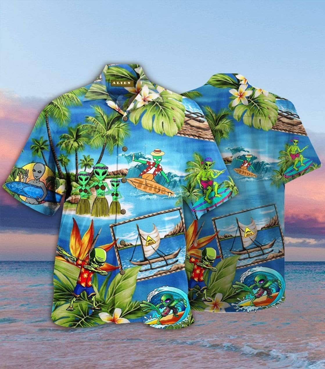 Find Hawaii Aloha Shirts Amazing Alien Unisex Ha20333