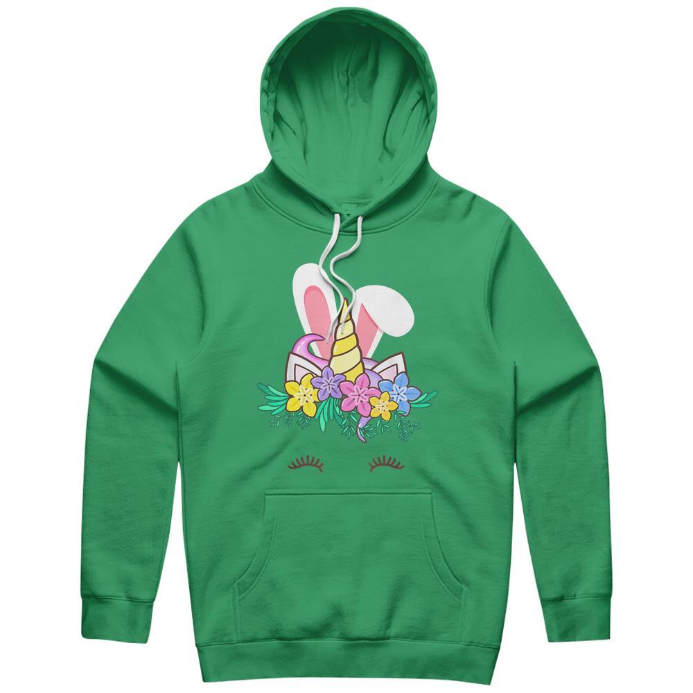 Bunnicorn Easter Tee With Bunny Ears And Unicorn Horn Hoodie