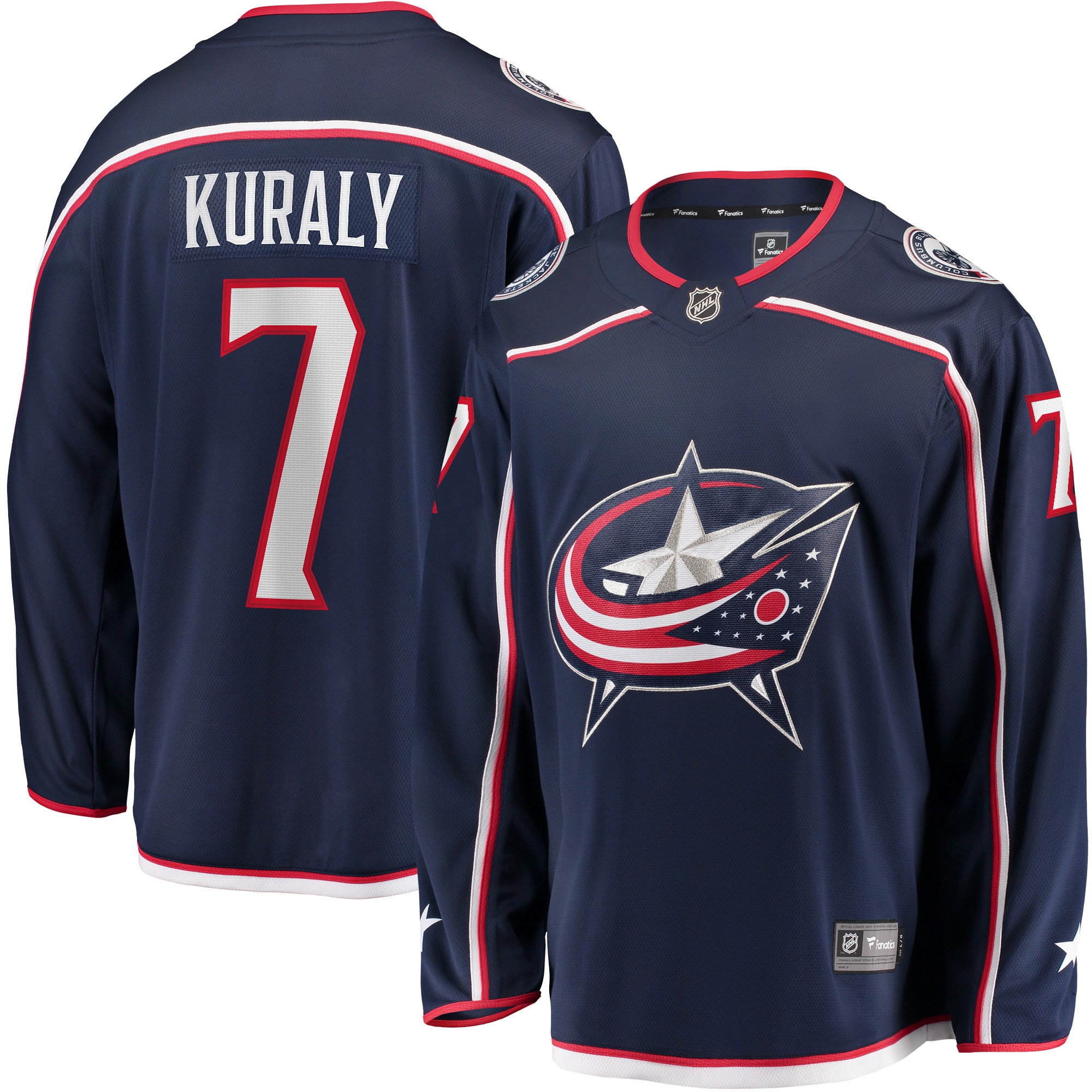 Sean Kuraly Columbus Blue Jackets Branded Home Breakaway Player Jersey – Navy