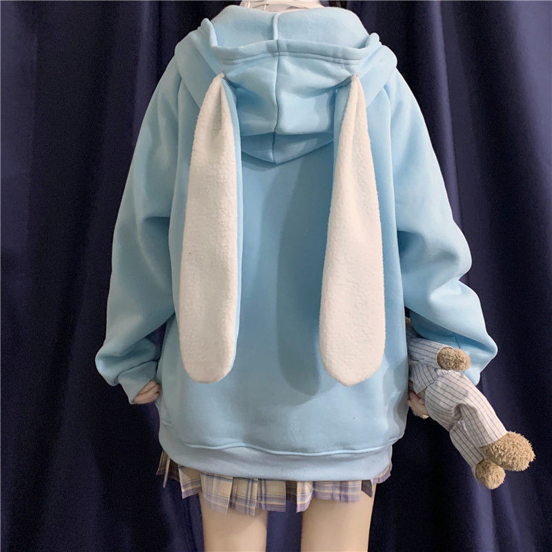 “Bunny Long Ears” Embroidery Hoodie